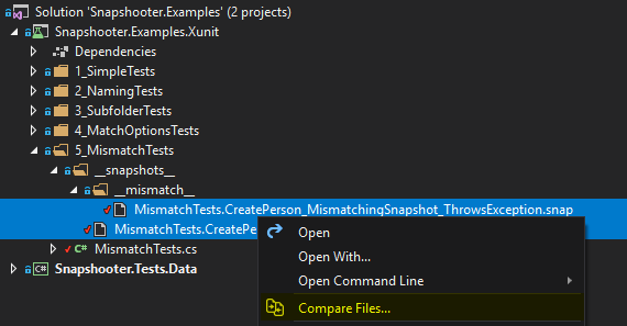 visual studio compare folders